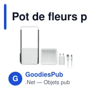 Pot de fleurs personnalisable LUSHLET avec éclairage LED pour logo - Miniature 8