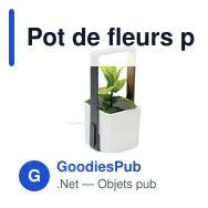 Pot de fleurs personnalisable LUSHLET avec éclairage LED pour logo - Miniature 9