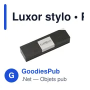 Stylo à bille personnalisable Luxor avec logo - Écriture élégante - Miniature 1
