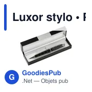 Stylo à bille personnalisable Luxor avec logo - Écriture élégante - Miniature 2