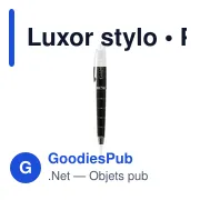 Stylo à bille personnalisable Luxor avec logo - Écriture élégante - Miniature 3