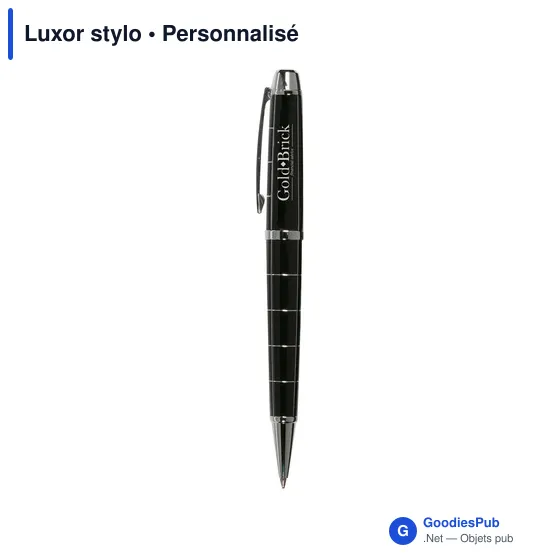 Stylo à bille personnalisable Luxor avec logo - Écriture élégante - Image 3