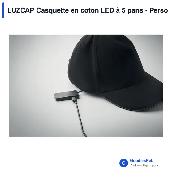 LUZCAP Casquette en coton LED à 5 pans - Image 11