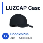 LUZCAP Casquette en coton LED à 5 pans - Miniature 3