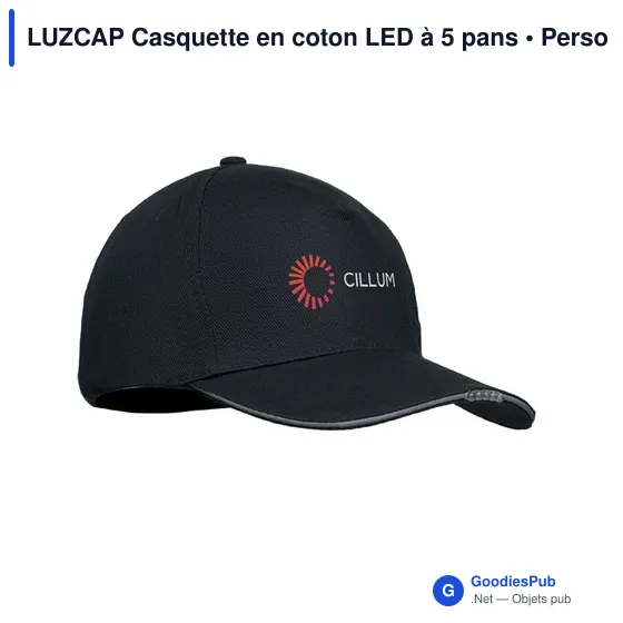 LUZCAP Casquette en coton LED à 5 pans - Image 4
