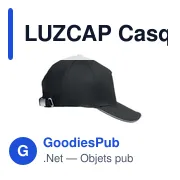 LUZCAP Casquette en coton LED à 5 pans - Miniature 7