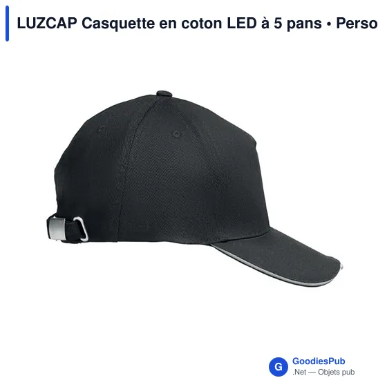 LUZCAP Casquette en coton LED à 5 pans - Image 7