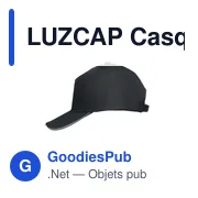 LUZCAP Casquette en coton LED à 5 pans - Miniature 8