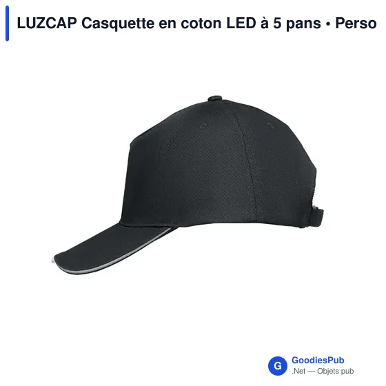 LUZCAP Casquette en coton LED à 5 pans - Image 8