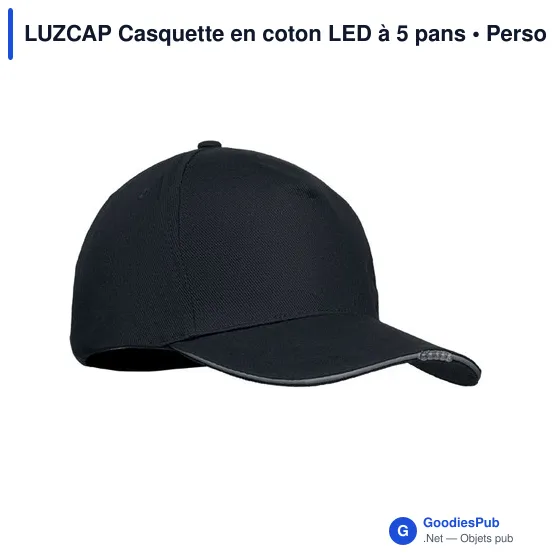 LUZCAP Casquette en coton LED à 5 pans - Image 9