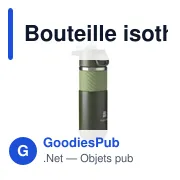Bouteille isotherme personnalisable en acier inoxydable recyclé - Lynn RCSavec logo - Miniature 1