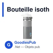 Bouteille isotherme personnalisable en acier inoxydable recyclé - Lynn RCSavec logo - Miniature 11