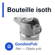 Bouteille isotherme personnalisable en acier inoxydable recyclé - Lynn RCSavec logo - Miniature 12