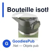 Bouteille isotherme personnalisable en acier inoxydable recyclé - Lynn RCSavec logo - Miniature 3
