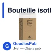 Bouteille isotherme personnalisable en acier inoxydable recyclé - Lynn RCSavec logo - Miniature 4