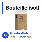 Bouteille isotherme personnalisable en acier inoxydable recyclé - Lynn RCSavec logo - Miniature 5