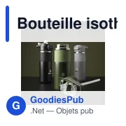 Bouteille isotherme personnalisable en acier inoxydable recyclé - Lynn RCSavec logo - Miniature 6