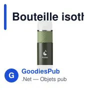Bouteille isotherme personnalisable en acier inoxydable recyclé - Lynn RCSavec logo - Miniature 8