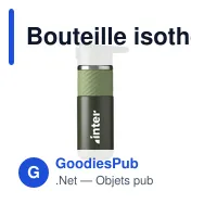 Bouteille isotherme personnalisable en acier inoxydable recyclé - Lynn RCSavec logo - Miniature 9