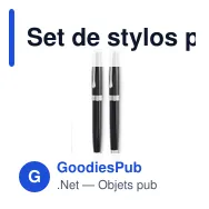 Set de stylos personnalisables en acier inoxydable - LYON SETavec logo - Miniature 6