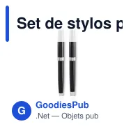 Set de stylos personnalisables en acier inoxydable - LYON SETavec logo - Miniature 7
