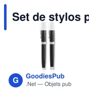 Set de stylos personnalisables en acier inoxydable - LYON SETavec logo - Miniature 9