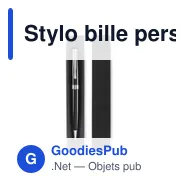 Stylo bille personnalisable en acier inoxydable - LYONavec logo - Miniature 2