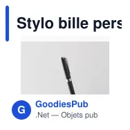Stylo bille personnalisable en acier inoxydable - LYONavec logo - Miniature 4