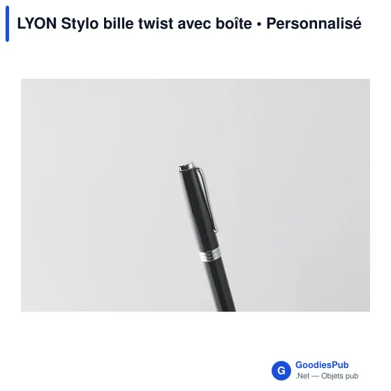 Stylo bille personnalisable en acier inoxydable - LYONavec logo - Image 4