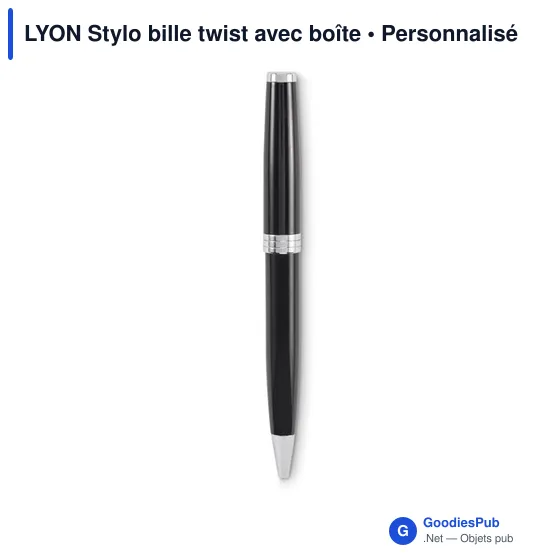 Stylo bille personnalisable en acier inoxydable - LYONavec logo - Image 7