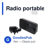 Radio portable personnalisable FM et DAB+ avec logo - Muse - Miniature 1