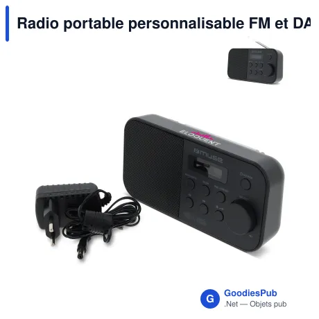 Radio portable personnalisable FM et DAB+ avec logo - Muse