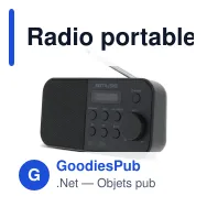 Radio portable personnalisable FM et DAB+ avec logo - Muse - Miniature 2