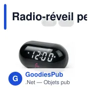 Radio-réveil personnalisable à double alarme avec logo - Muse M-15 - Miniature 1
