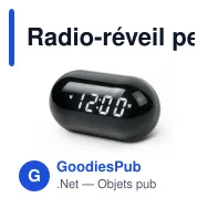 Radio-réveil personnalisable à double alarme avec logo - Muse M-15 - Miniature 2