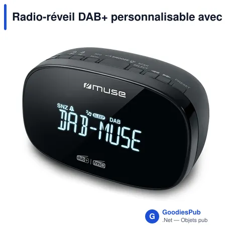 Radio-réveil DAB+ personnalisable avec logo - Muse M-150 CDB