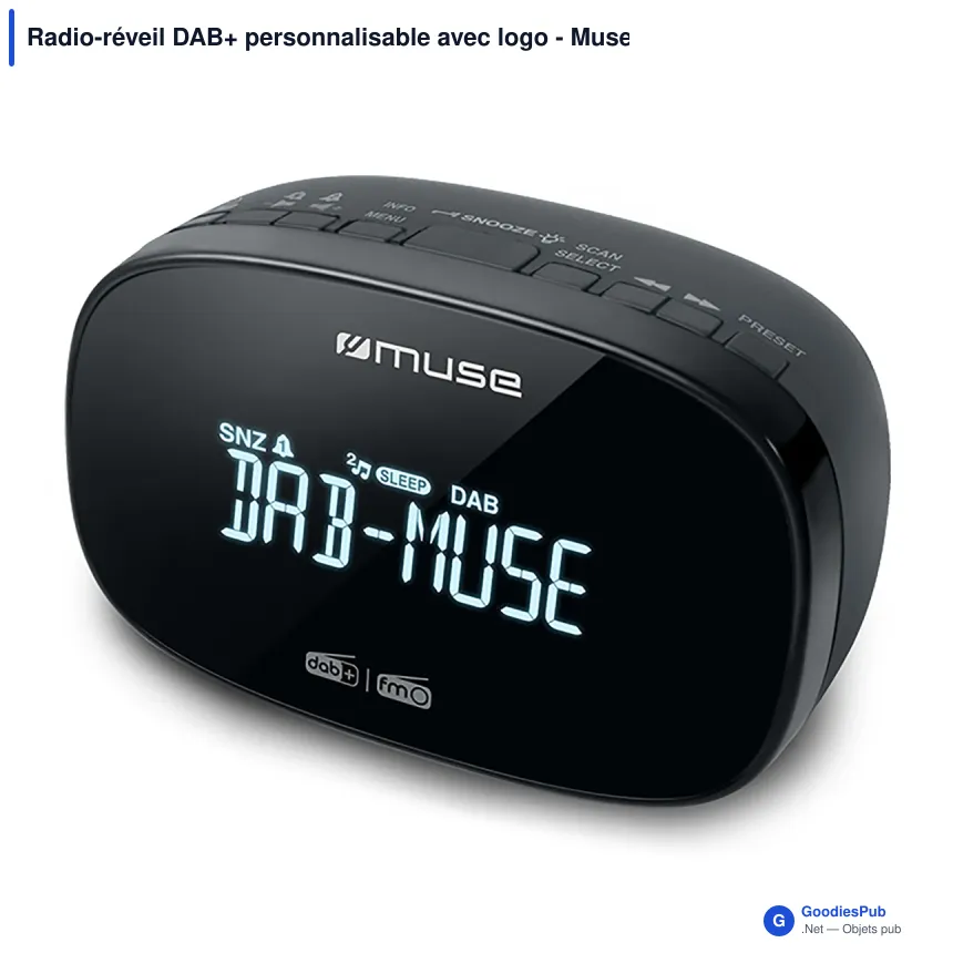 Radio-réveil DAB+ personnalisable avec logo - Muse M-150 CDB - Image 2