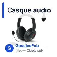 Casque audio filaire personnalisable avec microphone et logo - Muse M-212 CH - Miniature 1