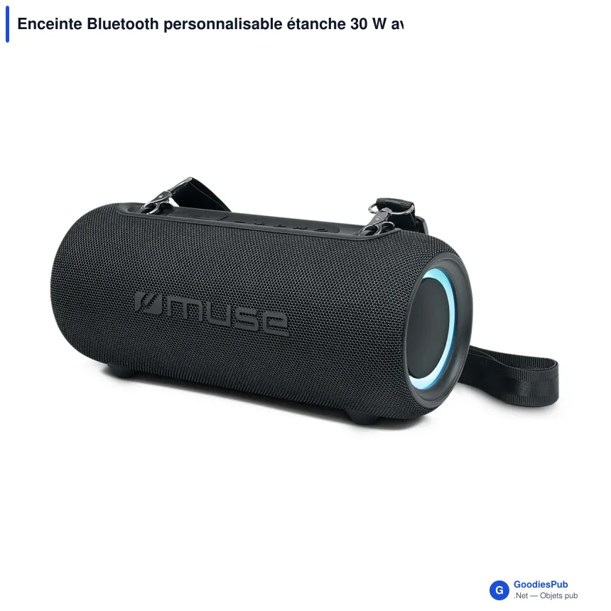 Enceinte Bluetooth personnalisable étanche 30 W avec logo - Muse M-785 BT - Image 2