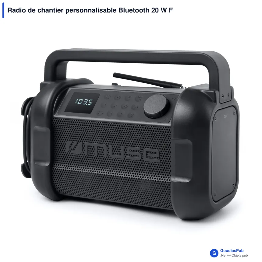 Radio de chantier personnalisable Bluetooth 20 W FM avec logo - Muse M-928 - Image 2