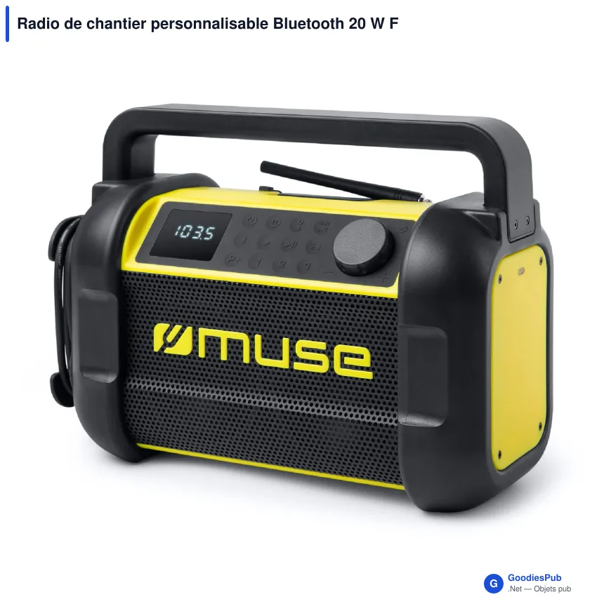 Radio de chantier personnalisable Bluetooth 20 W FM avec logo - Muse M-928 - Image 3