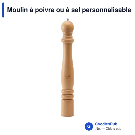 Moulin à poivre ou à sel personnalisable avec logo - Macina Pepper or Salt