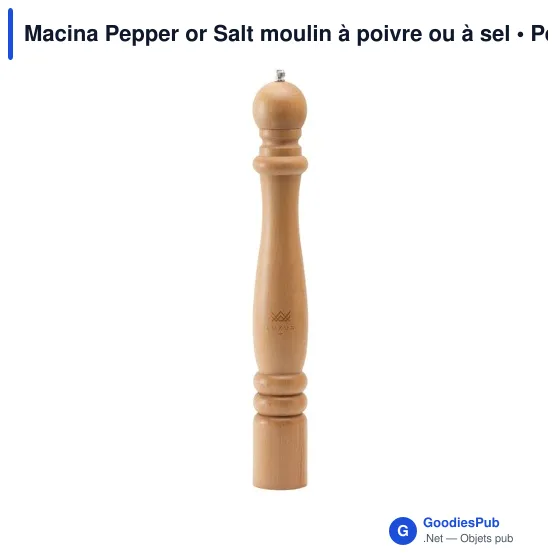 Moulin à poivre ou à sel personnalisable avec logo - Macina Pepper or Salt - Image 1