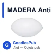 MADERA Anti-stress ballon de rugby - Miniature 1