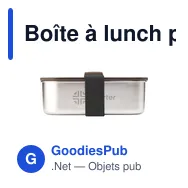 Boîte à lunch personnalisable Madera RCS avec logo - Miniature 1