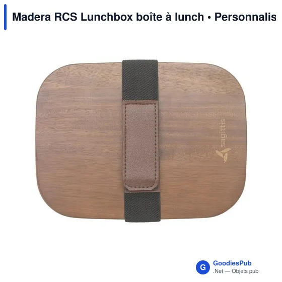Boîte à lunch personnalisable Madera RCS avec logo - Image 2