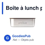 Boîte à lunch personnalisable Madera RCS avec logo - Miniature 3