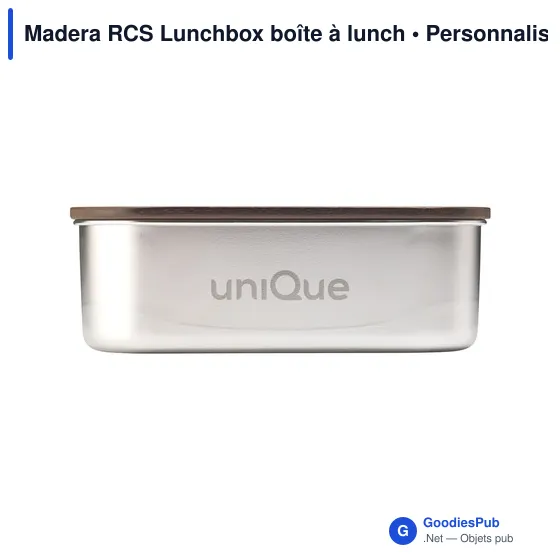 Boîte à lunch personnalisable Madera RCS avec logo - Image 3