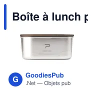 Boîte à lunch personnalisable Madera RCS avec logo - Miniature 4