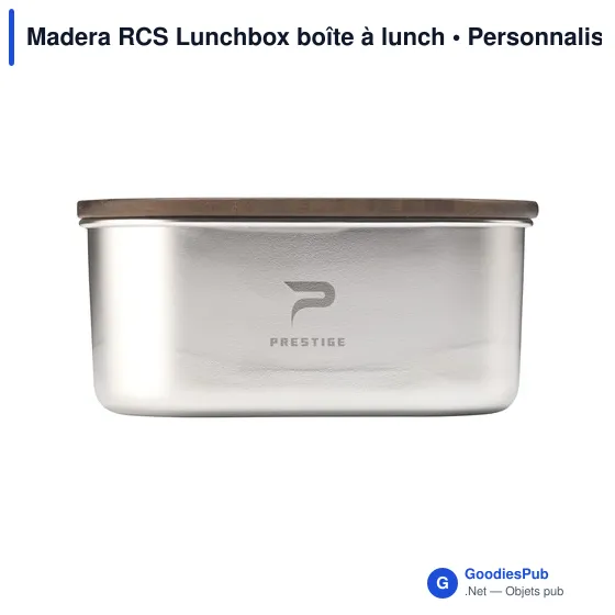 Boîte à lunch personnalisable Madera RCS avec logo - Image 4